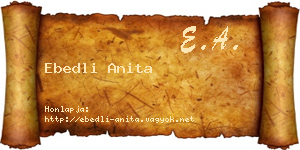 Ebedli Anita névjegykártya